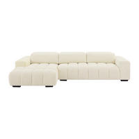 SOFA - 5 Personen - stoff - beige Loponza - Beige, Kunststoff/Textil (183/68/312cm) - Vente-Unique