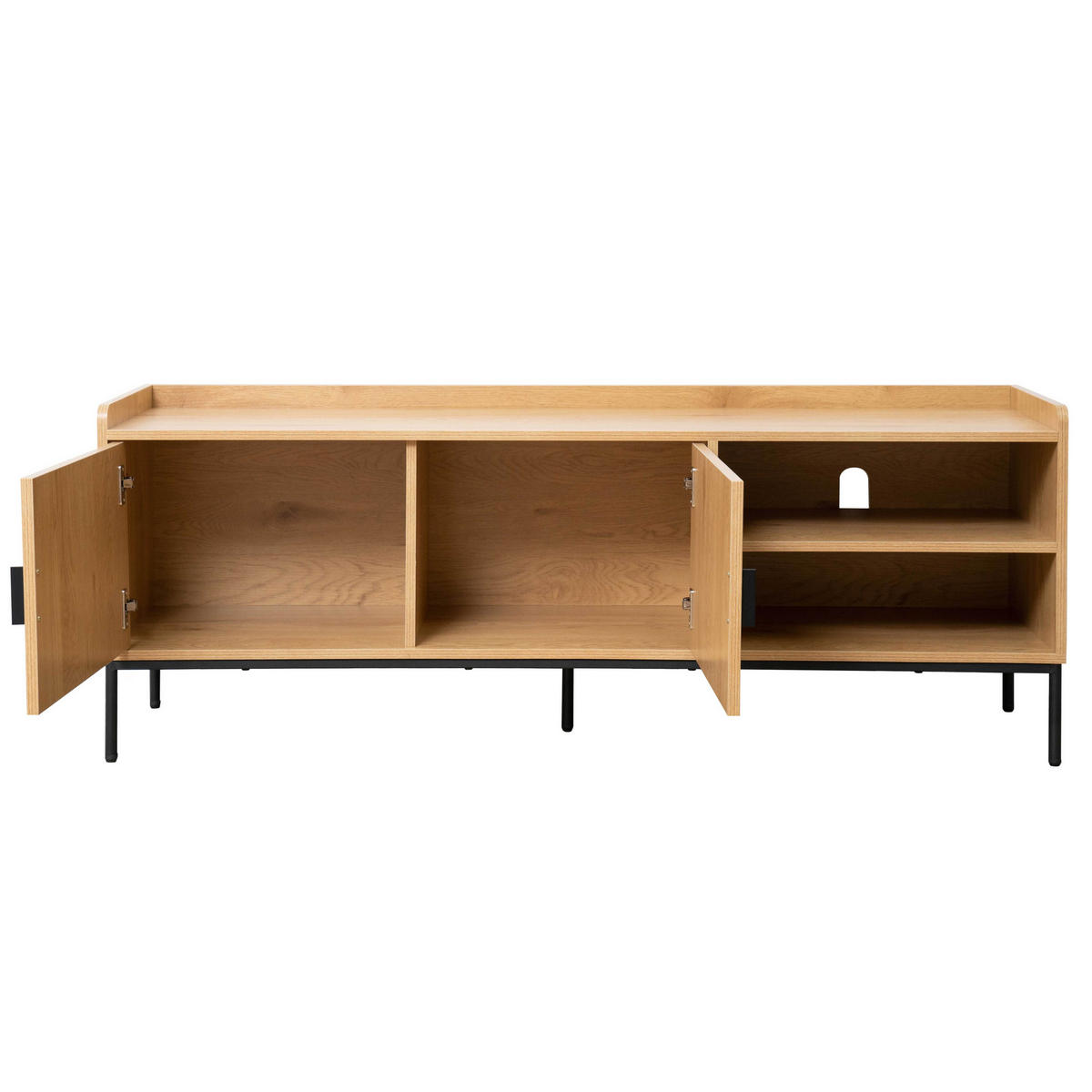 TV-SCHRANK, Beigefarbe - Beige, Holz (40/56/150cm) - Oviala