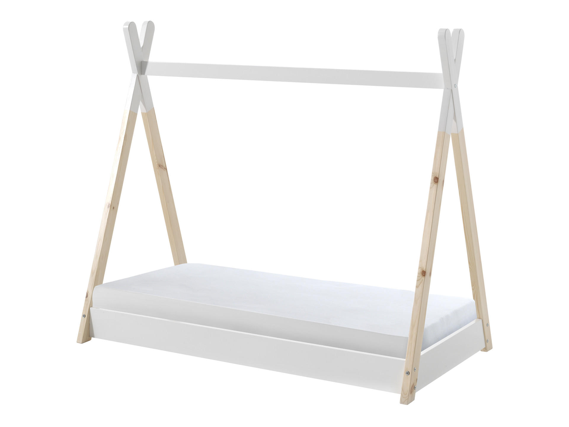HAUSBETT TIPI Weiß 85x146x131 cm - Weiß, Holz - FURNLUX