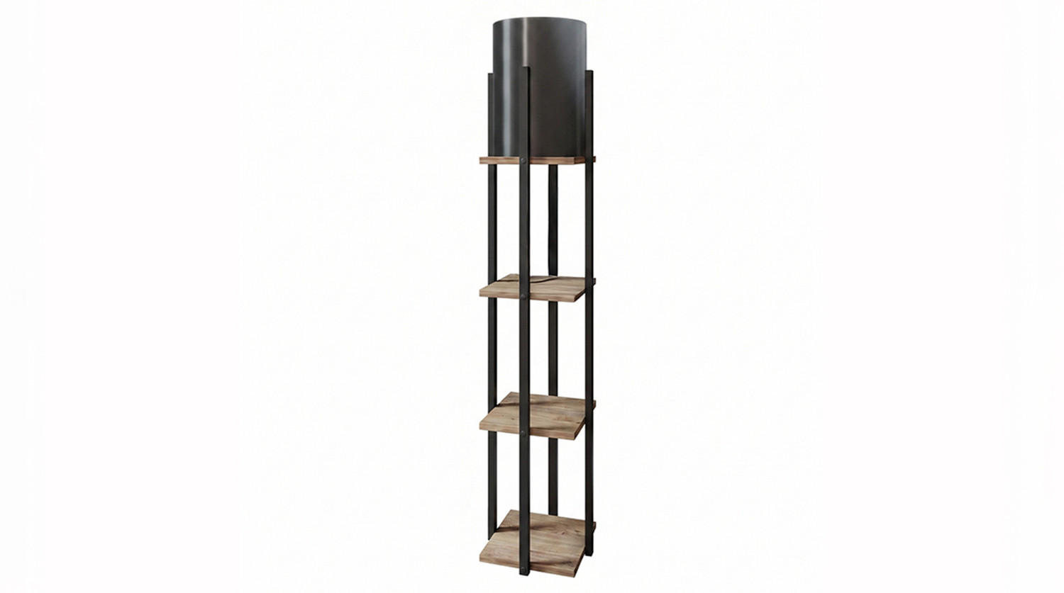 STEHLAMPE XELIA Schwarz Holz - Schwarz, Holz (21/21/135cm) - KAWOLA