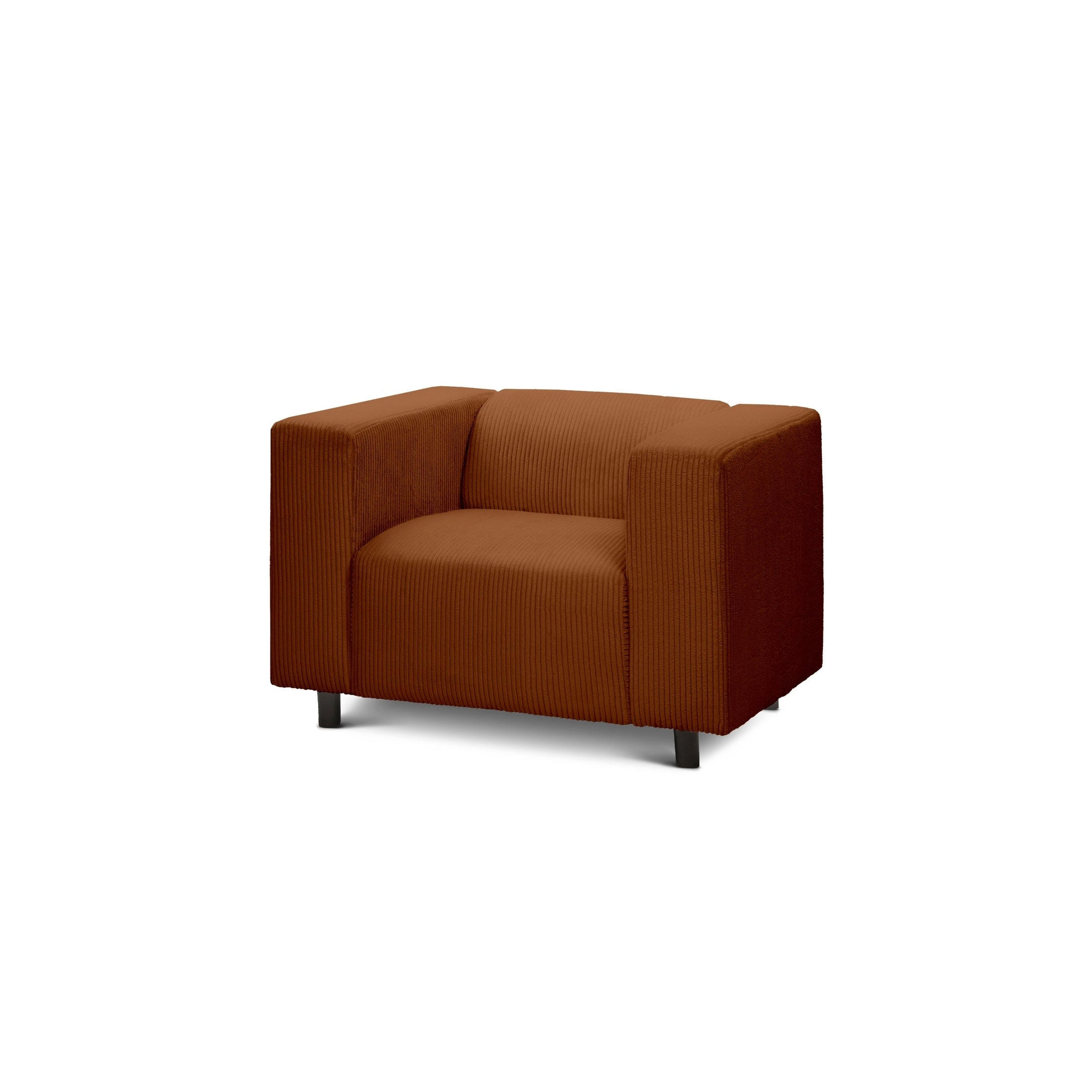 SESSEL July Dunkelbraun 95 × 80 × 57 cm - Dunkelbraun, Textil (95/80/57cm)