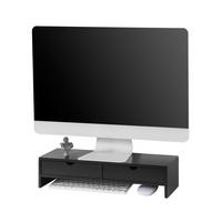 MONITORSTÄNDER Schwarz - Schwarz, Holzwerkstoff (18/47/11cm) - SoBuy