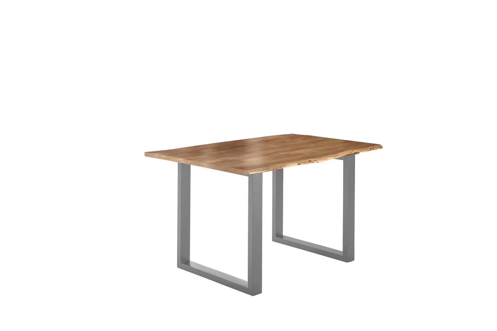 ESSTISCH LUBIN - Beige/Silberfarben, Holz/Metall (90/180/77cm) - SAM