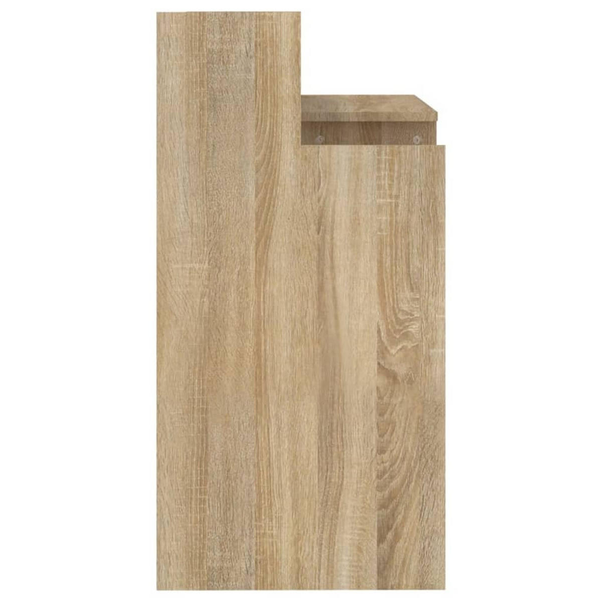 COMPUTERTISCH mit LED-Licht 97/45/90 cm aus Holzwerkstoff Sonoma-Eiche Dekor - Sonoma Eiche, Holz (45/97/90cm) - vidaXL
