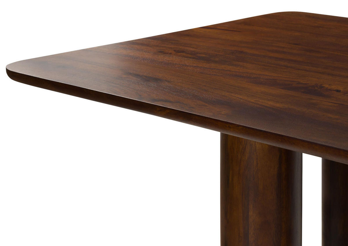 ESSTISCH Mango 200x100x77 dunkelbraun lackiert FLORENZ #211 - Dunkelbraun, Holz (100/200/77cm) - Massivmoebel24