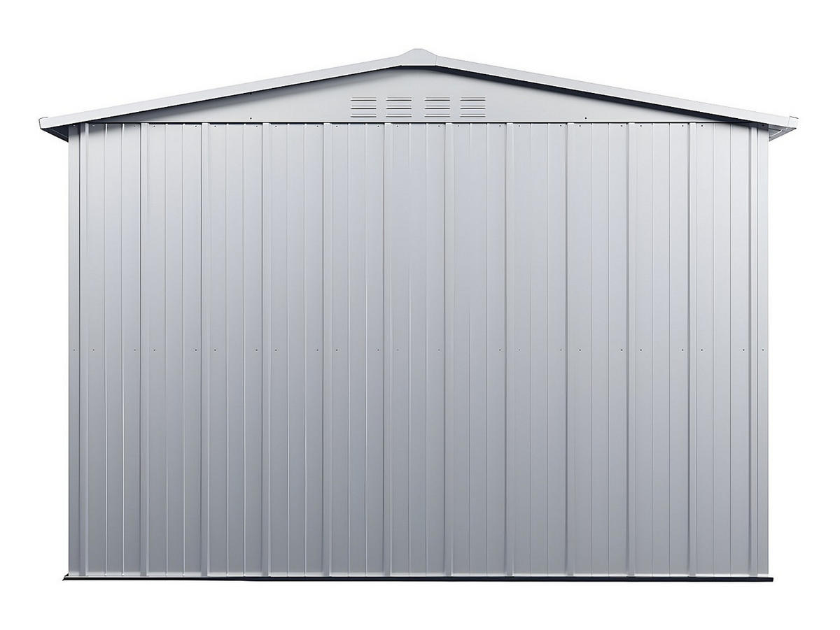 SCHREBERGARTENHAUS - 257 cm x 169 cm - metall - hellgrau Linus - Hellgrau, Metall (257/192/169cm) - Vente-Unique