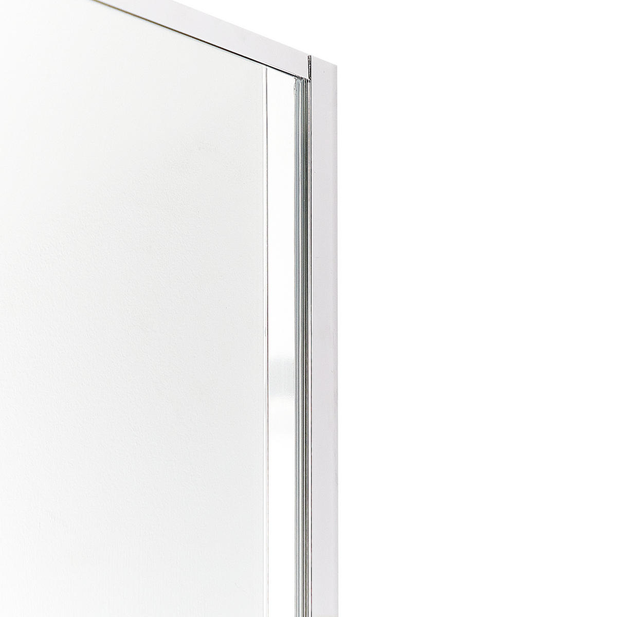 DUSCHKABIN 80/80/185 cm silver Darli - Transparent/Silverfärgad, Glas (80/80/185cm) - Beliani