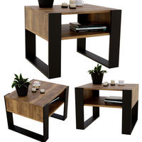 COUCHTISCH Holzwerkstoff rechteckig stabil Nussbaumfarben 45/53,6/65cm - Nussbaumfarben/Schwarz, Holzwerkstoff (53.6/65/45cm) - CraftPAK