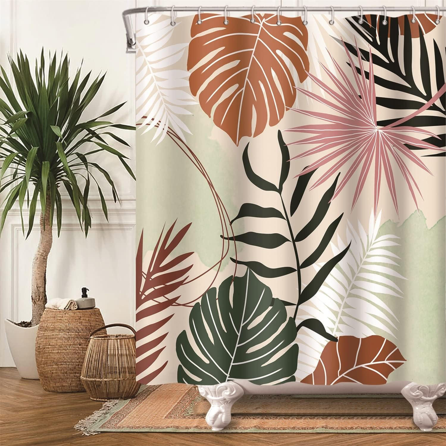 DUSCHVORHANG Polyester schimmelresistent wasserdicht - Multicolor, Textil (200/180cm) - MCBOSON