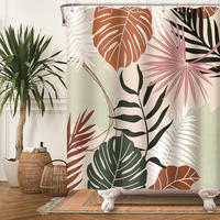 DUSCHVORHANG Polyester schimmelresistent wasserdicht - Multicolor, Textil (200/180cm) - MCBOSON