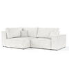 ECKSOFA AVION mit Schlaffunktion Creme im Neve Stoff - Creme/Schwarz, Holz/Holzwerkstoff (253/148cm) - AltaBeds