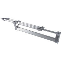 KLEIDERSTANGE Ausziehbarer für Schränke, Matt eloxiert, Aluminium - Dunkelgrau, Metall (9/9/45cm) - EMUCA