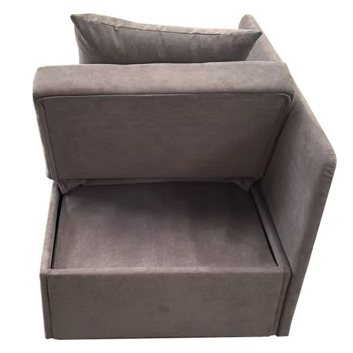 SCHLAFSOFA 3in1 Leinen Rückenlehne - Grau, Textil (177/65/68cm) - FLIEKS