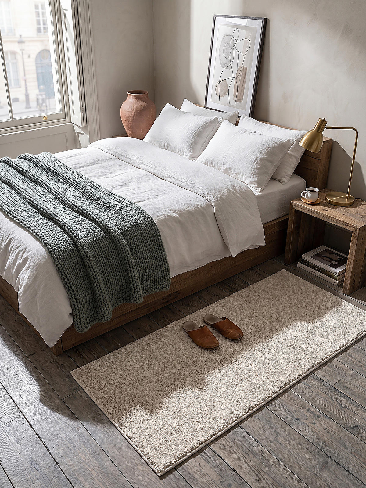 TEPPICHLÄUFER Uni BORMIDA Polypropylen Creme 60 x 110 cm - Beige, Textil (60/110cm) - KADIMA DESIGN