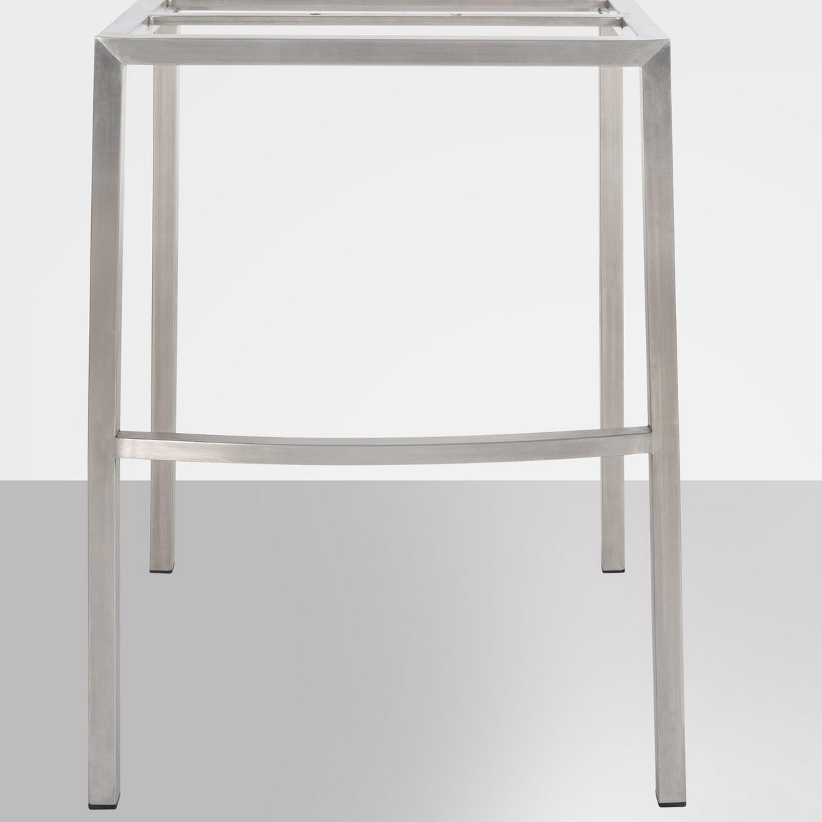 BARHOCKER Damaskus E Samt mit 4-Fuß Gestell grau - Edelstahlfarben/Grau, Textil/Metall (64/110/48cm) - TPFLiving