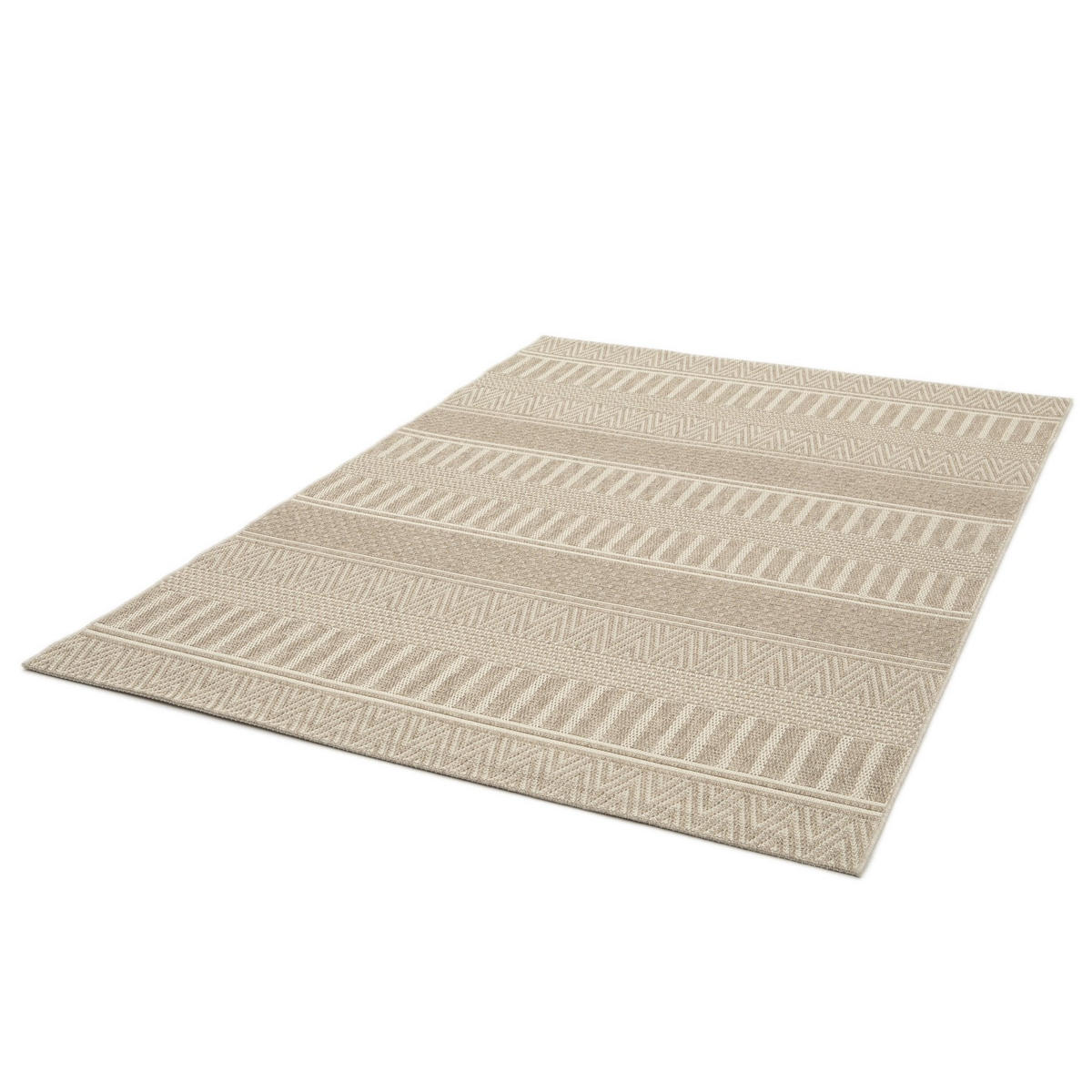 TEPPICH für Innen und Außen im ethnischen Stil beige - Beige, Textil (120/170cm) - AFK Living
