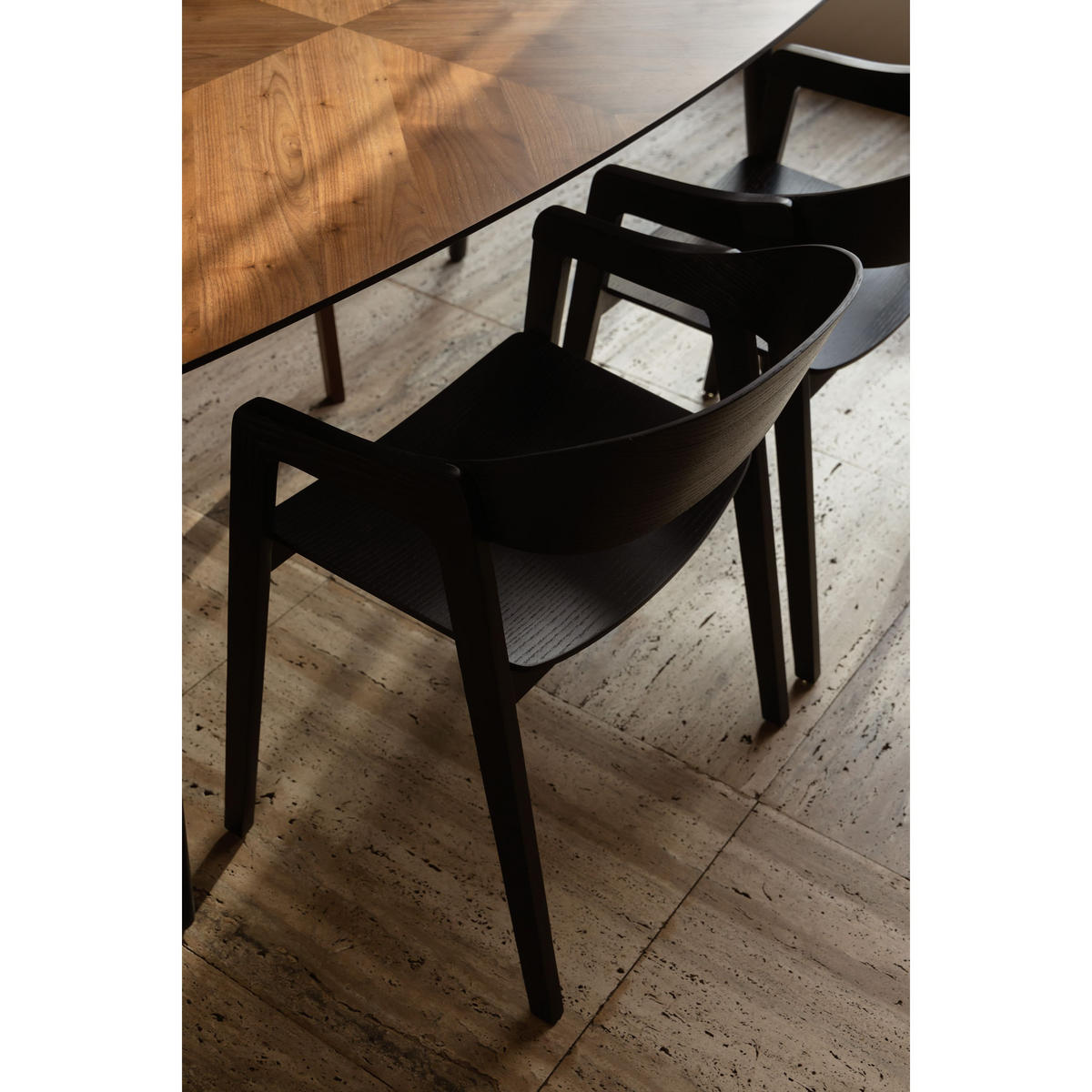 ESSZIMMERSTUHL Westlake Armlehne Schwarz - 2 er Set - Braun, Holzwerkstoff (58/76/52cm) - Dutchbone