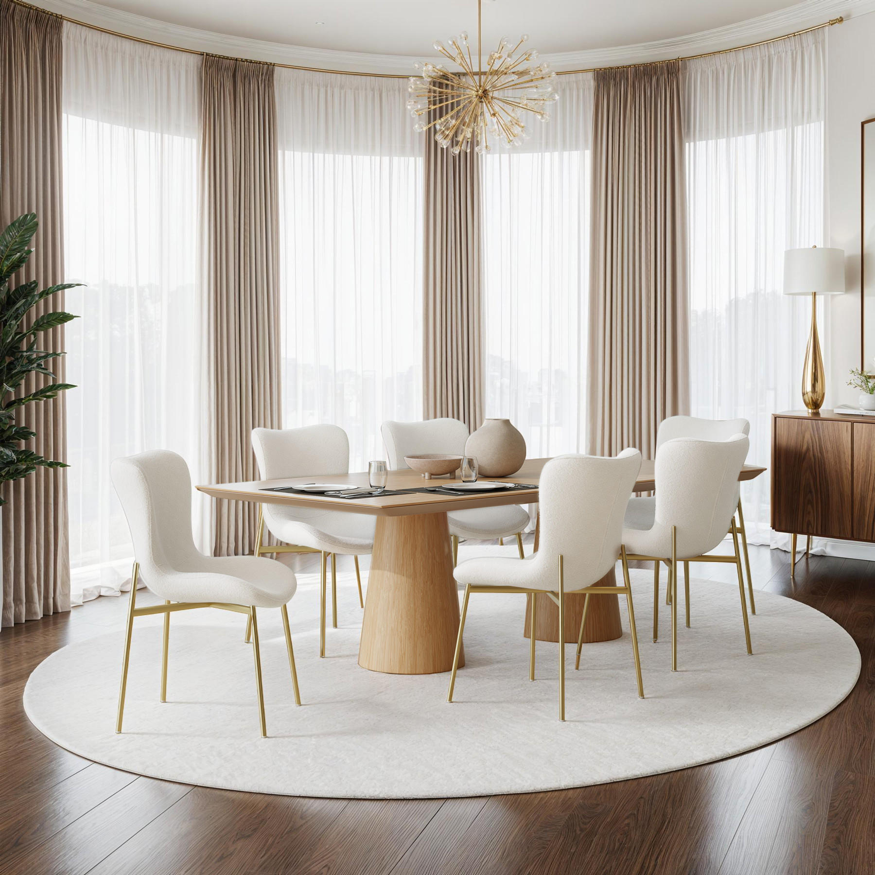 Thumbnail - tectake Polsterstuhl, Weiß, Gold, Textil, Pappel, 54x90x62 cm, Esszimmer, Stühle, Esszimmerstühle, Vierfußstühle