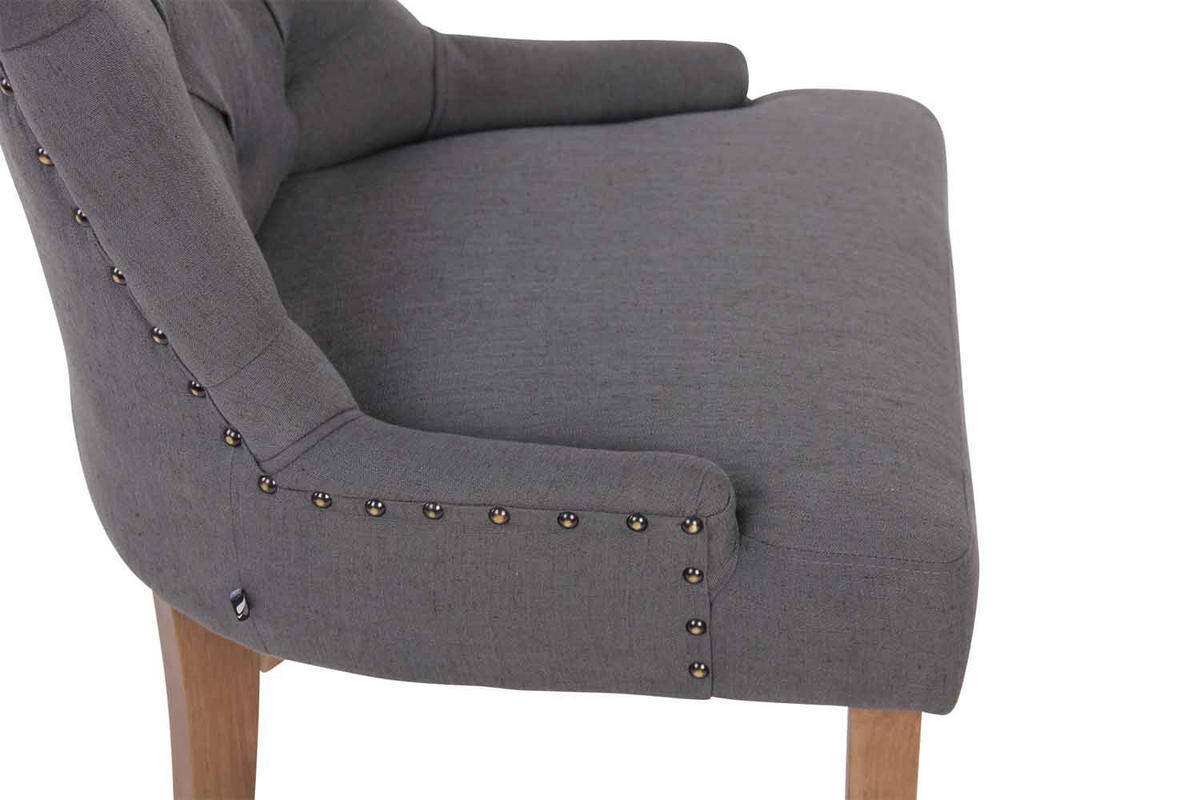 ESSZIMMERSTUHL Aboli, 2er Set Stoff, antik-hell Dunkelgrau - Hellbraun/Dunkelgrau, Holz/Textil (55/92/58cm) - TPFLiving