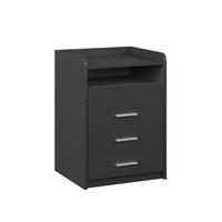 NACHTTISCH Edis Anthrazit 45 x 64 cm mit 3 Schubladen - Anthrazit, Holzwerkstoff (45/64/40cm) - Vicco