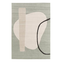 GEOMETRISCHER Teppich weich und bequem grün - Grün, Textil (160/230cm) - AFK Living