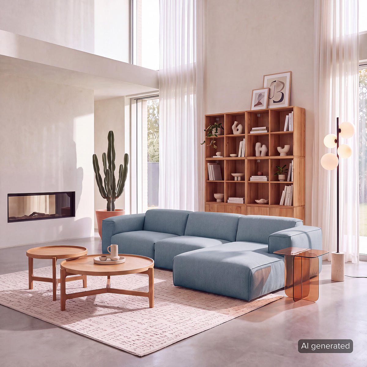 3-SITZER ECKSOFA mit Longchair - Blau/Schwarz, Kunststoff/Textil (284/173cm) - home24