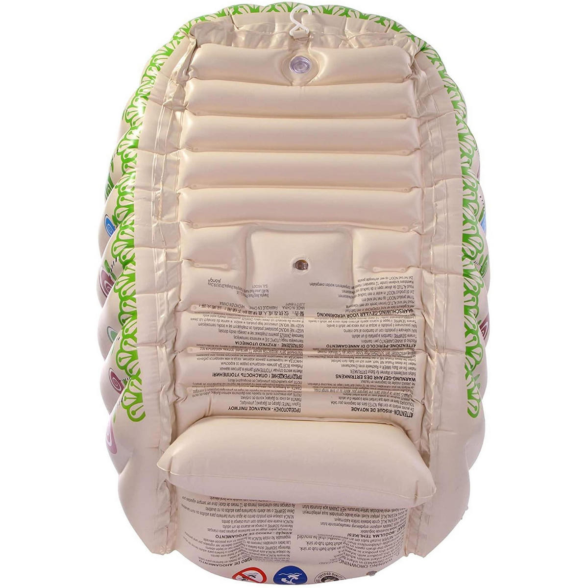 PLANSCHBECKEN Baby Badewanne aufblasbar 91 x 61 x 29 cm beige Temperaturanzeige - Beige, Kunststoff (61/91cm) - Avenli