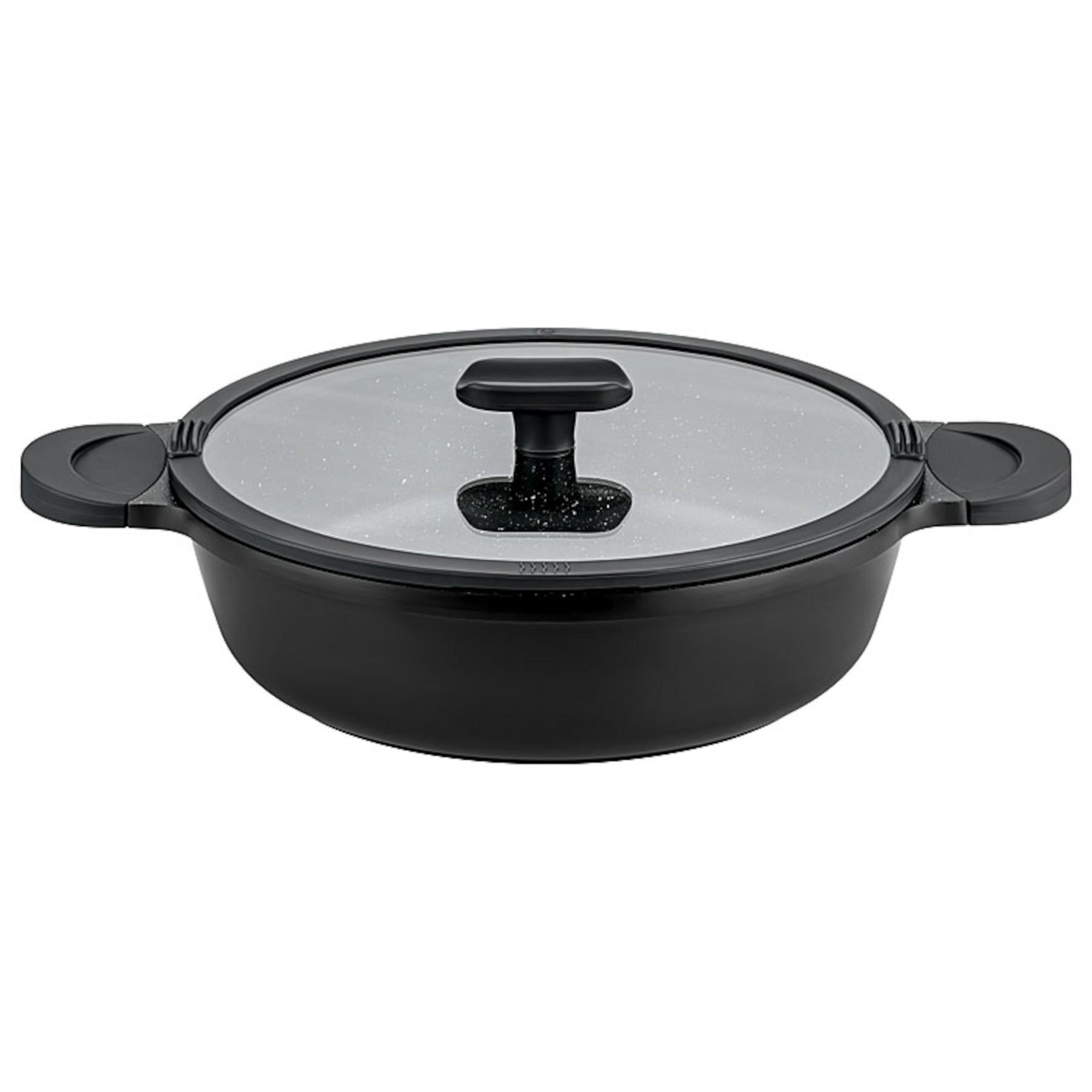 SERVIERPFANNE Tomalin blackline 28 cm - Schwarz, Metall (28cm) - Mulex