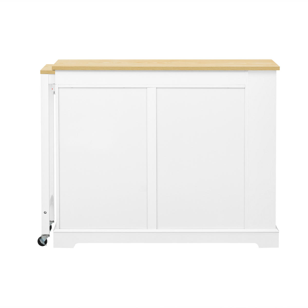 KÜCHENINSEL DE-41137 112-180/45/92 cm mit seitlich ausziehbarer Arbeitsplatte Weiß - Weiß, Holzwerkstoff (116/92/45cm) - ComfortXL