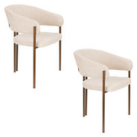ESSZIMMERSTUHL Naida Beige - 2 er Set - Beige, Holzwerkstoff (56.5/78.5/58.5cm) - Dutchbone