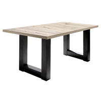 ESSTISCH ausziehbar Eila 7 140 x 90 x 75 Esszimmertisch Schwarzstahl/Sandeiche - Naturfarben, Holz (140/90/75cm) - 58aufmkessel