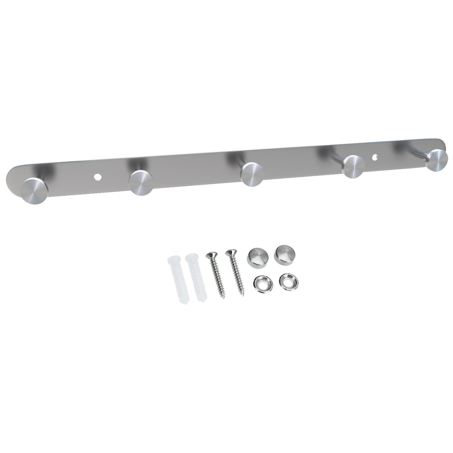 Intirilife Garderobenleiste Silber 2.55x2.55x38.1 cm