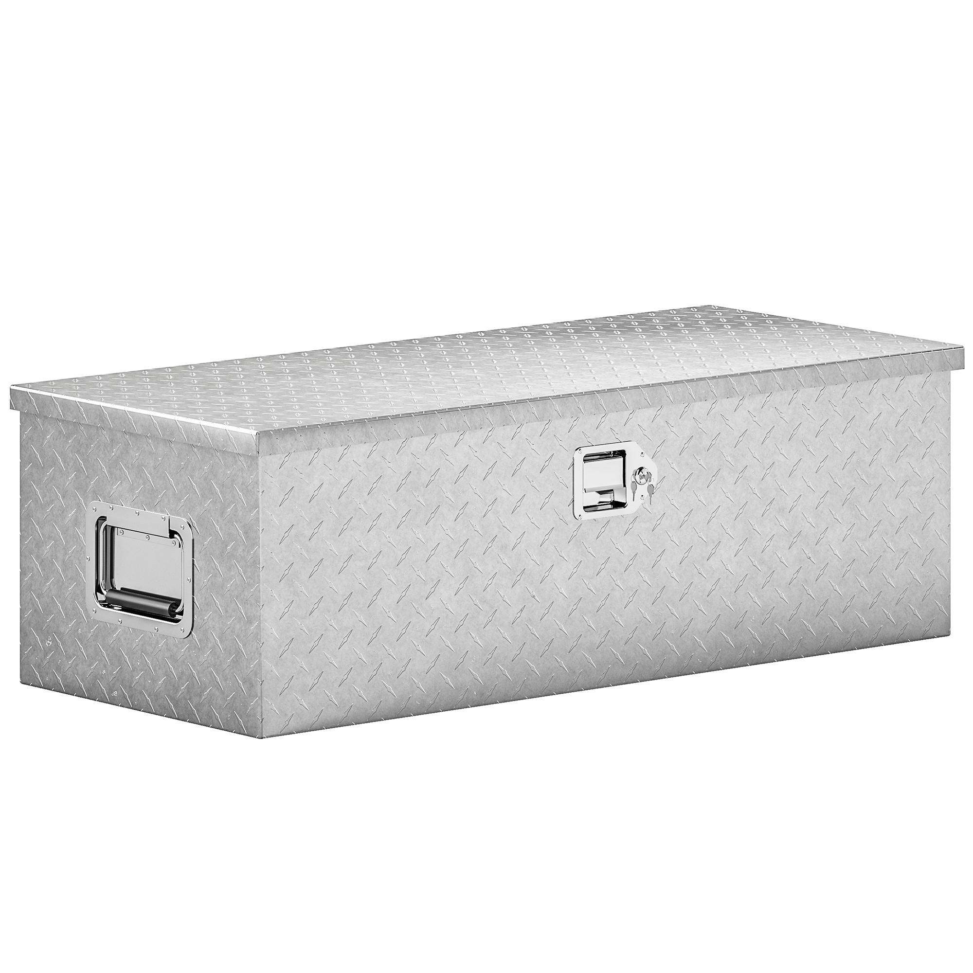 WERKZEUGKASTEN, 43-Liter-Alu-Kasten mit Schloss, 76,2 x 33 x 24,4 cm, Silber - Multicolor, Kunststoff (33/24.4/76.2cm) - FORIOUS