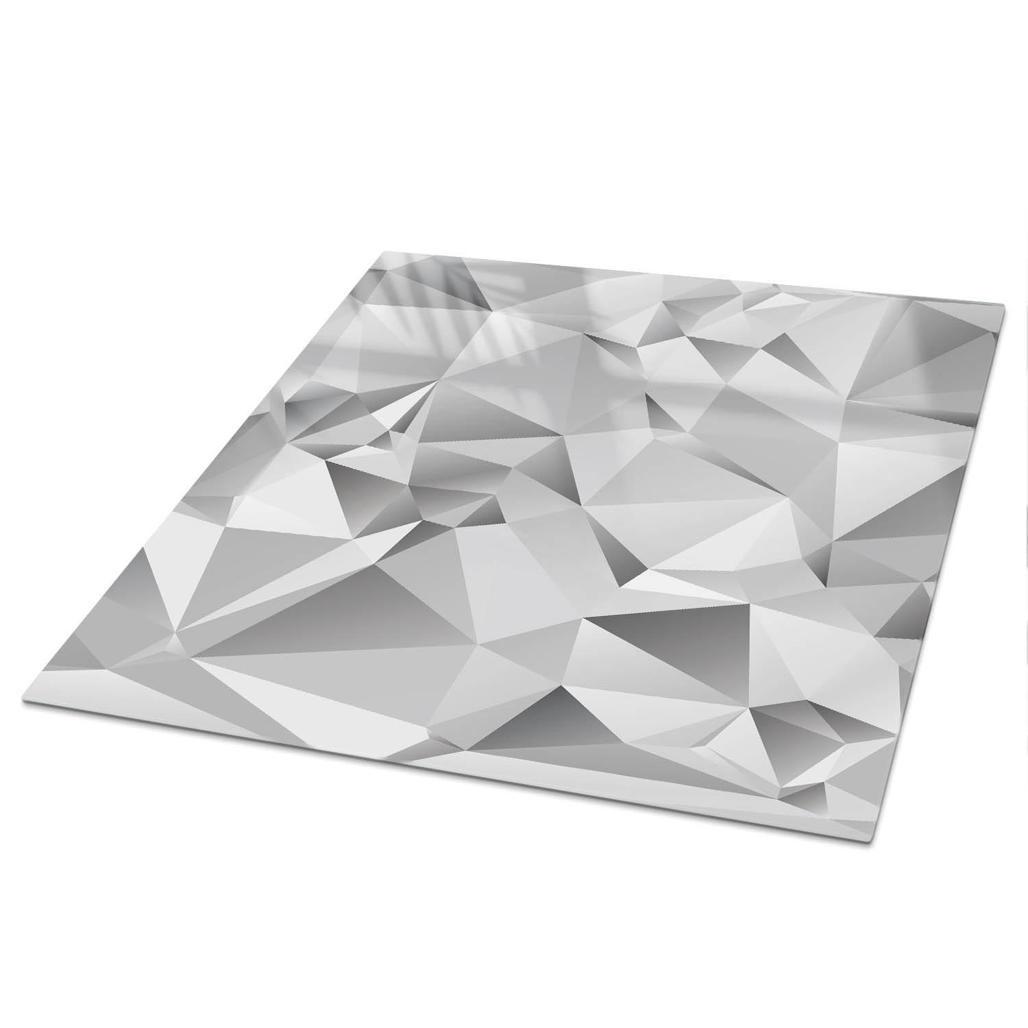 TISCHPLATTE 50x50 cm – Graues Mosaik - Grau, Glas (50/50/0.4cm) - Wallfluent