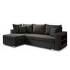 ECKSOFA Lord, Seite: Links - Schwarz, Holz/Textil (238/141cm) - Sofnet
