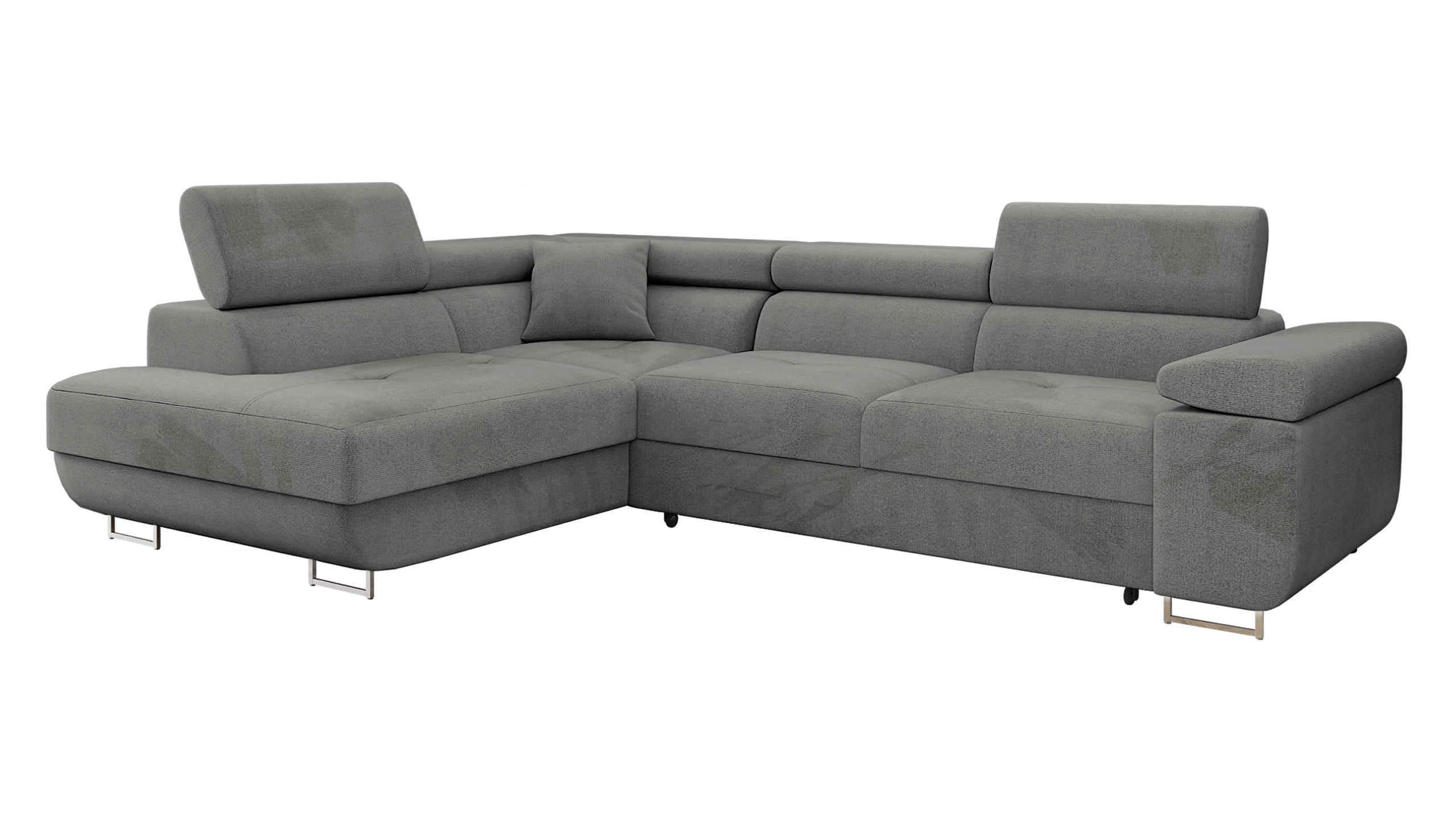 ECKSOFA Torezio, Seite: Links - Dunkelgrau, Holz/Textil (274/203cm) - MIRJAN24