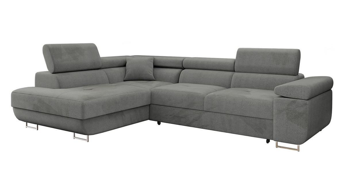 ECKSOFA Torezio, Seite: Links - Dunkelgrau, Holz/Textil (274/203cm) - MIRJAN24