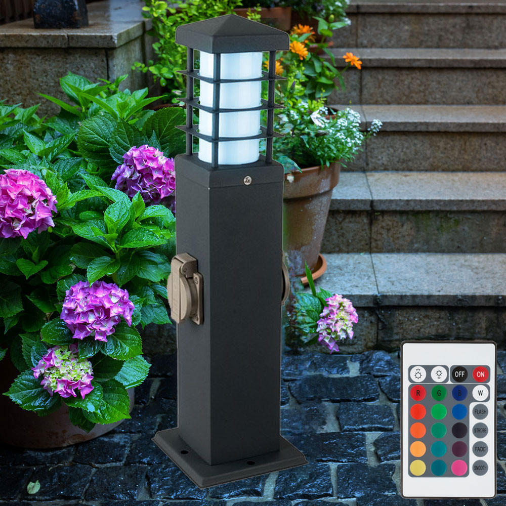LED WEGELEUCHTE Edelstahl Anthrazit - Anthrazit, Kunststoff/Metall (12.4/45/12.4cm)