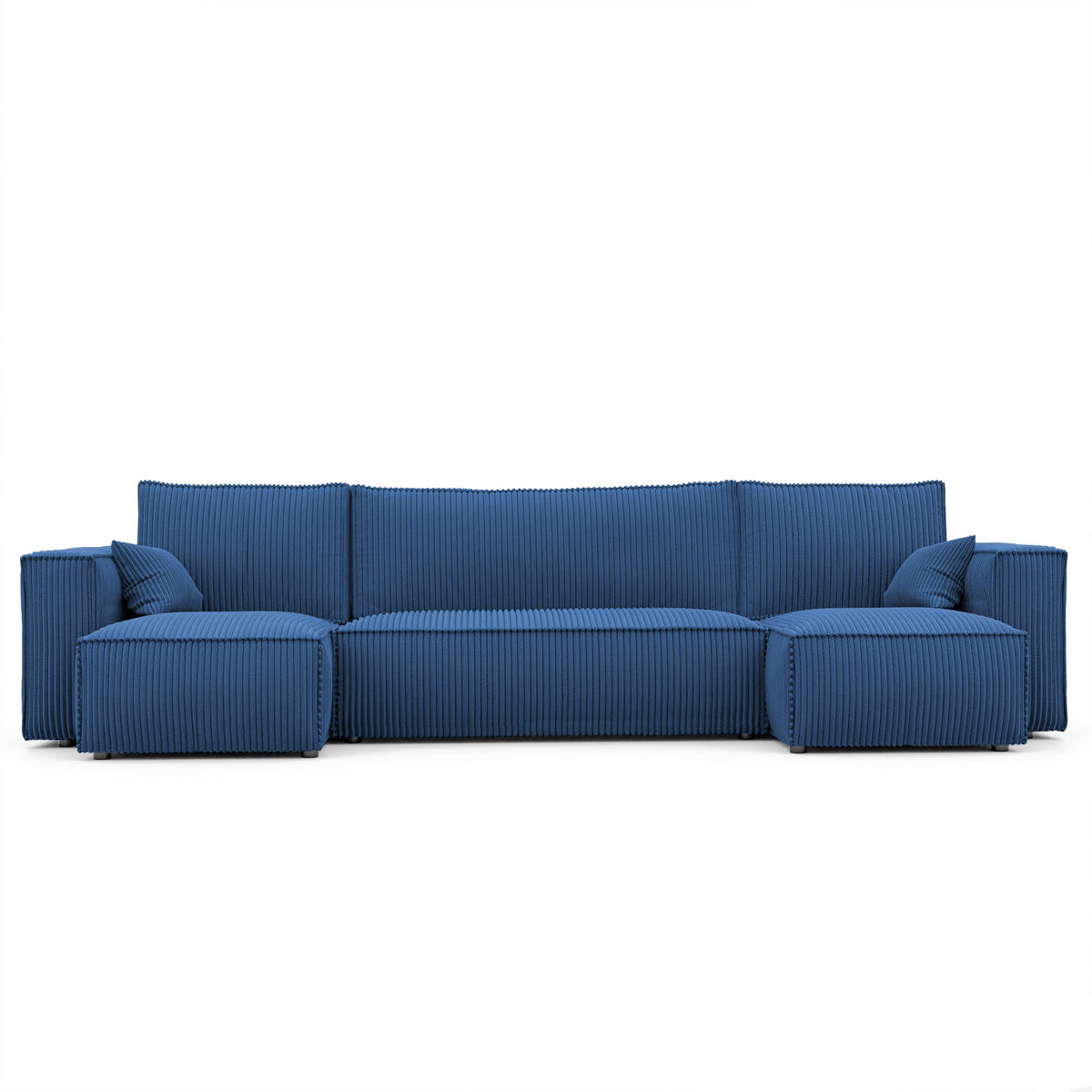 ECKSOFA mit Schlaffunktion und Bettkasten, Blau - Blau, Holzwerkstoff/Textil (312/145cm) - Idohome