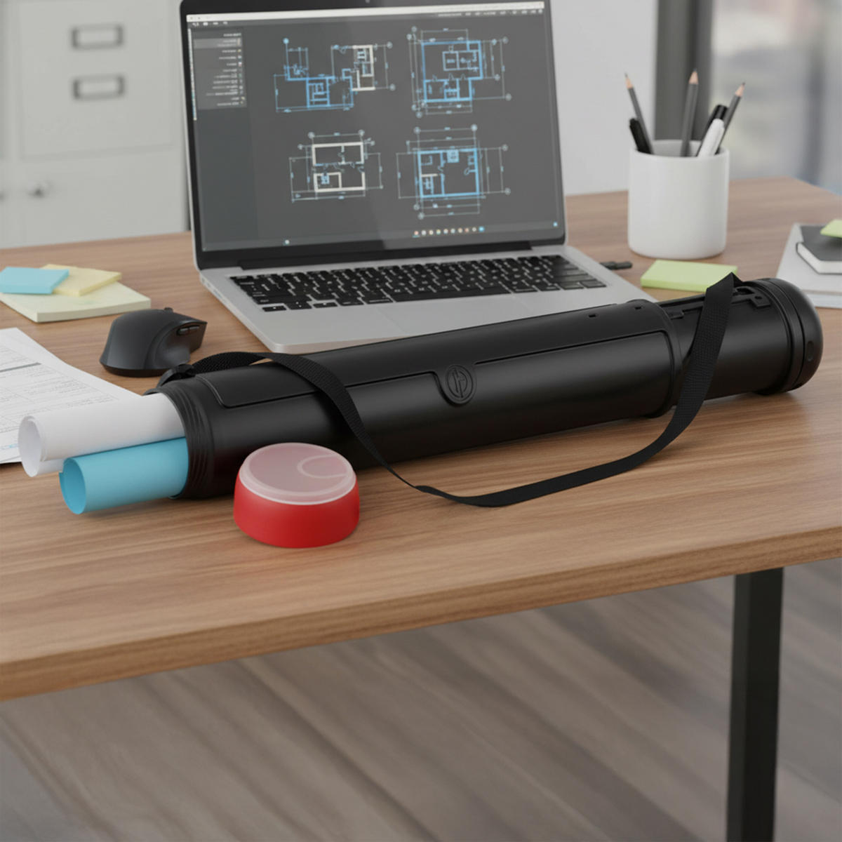 PLAGÁTOVÁ rúrka - čierna, plast (8.5/108/8.5cm) - Relaxdays