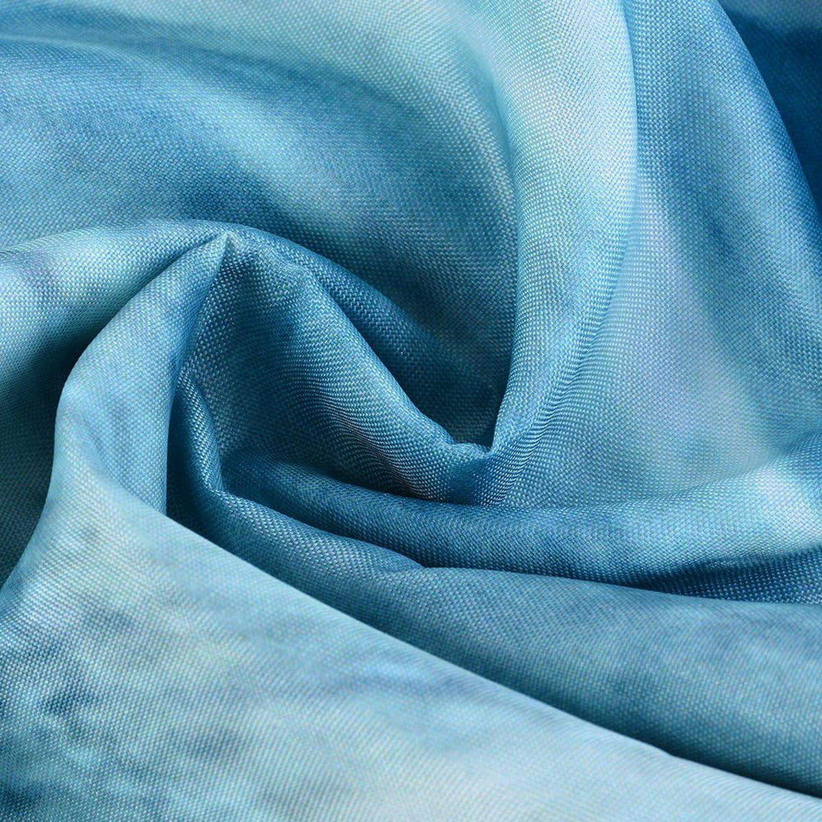 DUSCHVORHANG mit Haken hochwertig wasserdicht leicht zu reinigen schön bedruckt Meer - Blau, Textil (180/180cm) - MCBOSON