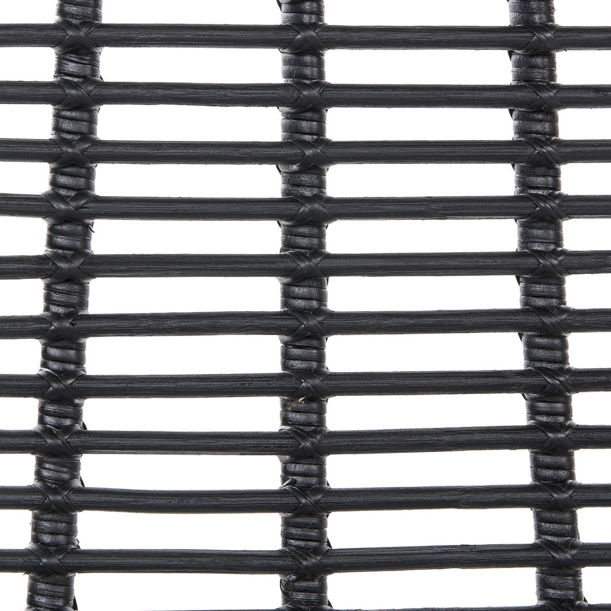 ÉTKEZŐSZÉK 2 darabos Szett Rattan Fekete Taos - fekete, természetes anyagok (56/82/55cm) - Beliani