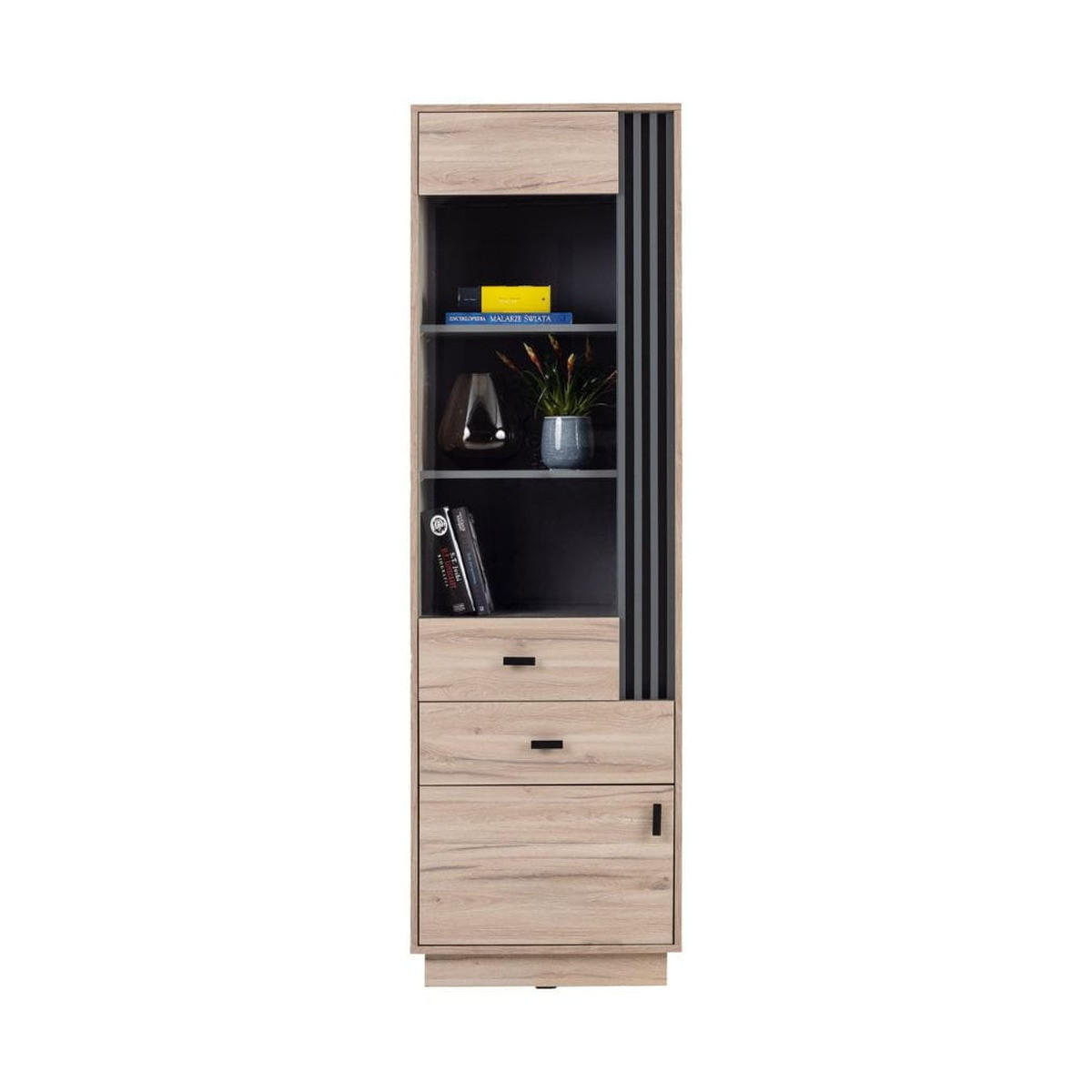 VITRINE – 60 cm – ALLMO System – Sonoma Eiche - Sonoma Eiche, Holzwerkstoff (60/195/40cm) - hi-markt
