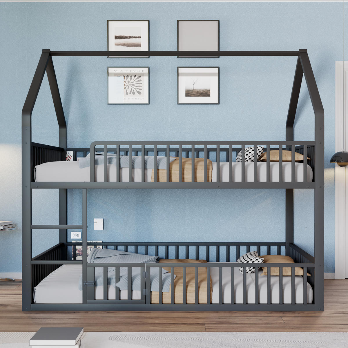 ETAGENBETT Metall Schwarz 90/140x200 cm 2-tlg. - Schwarz, Metall (90/200cm) - ComfortXL