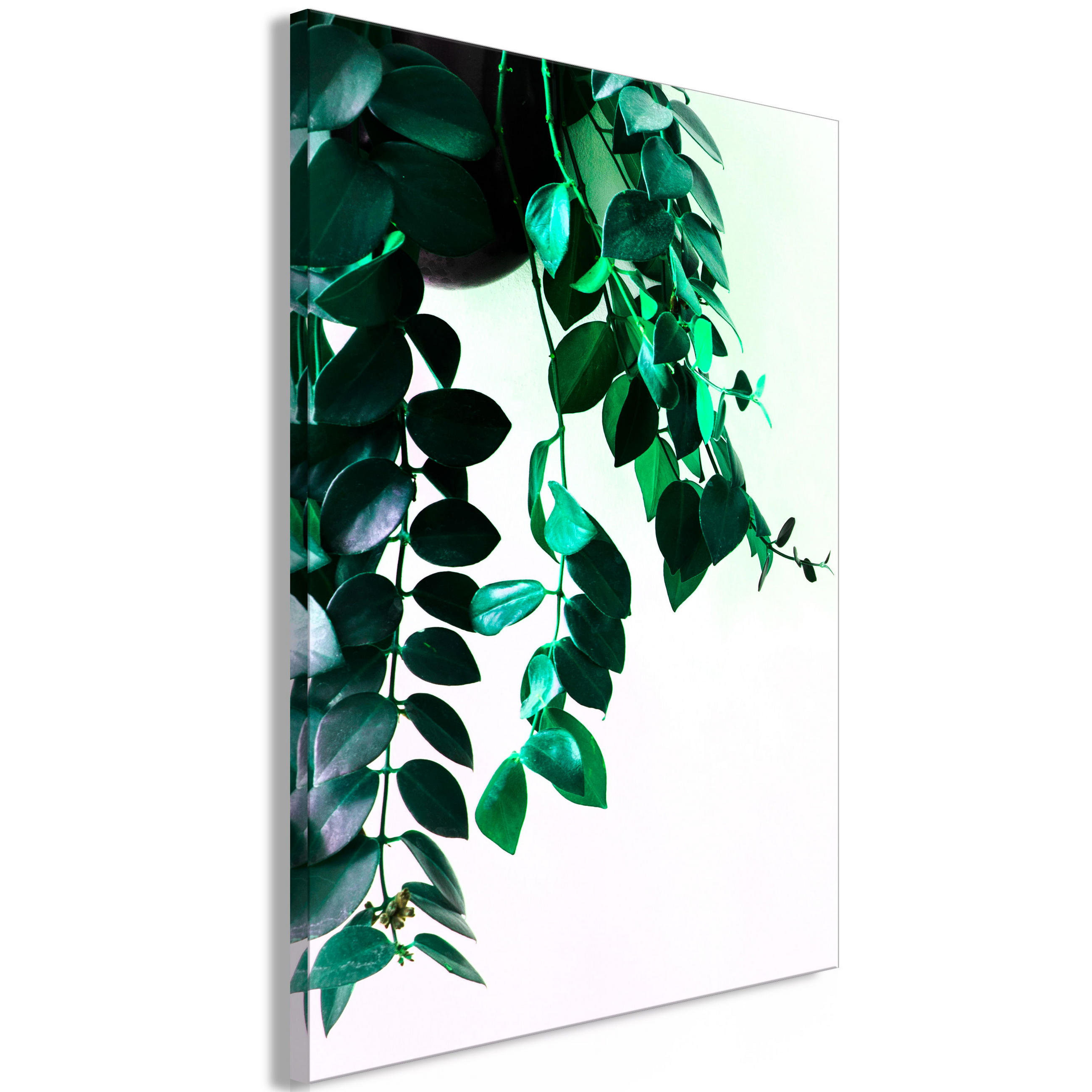 KUNSTDRUCK Grün 40/60 cm - Weiß/Grün, Textil (40/60cm) - KUNSTLOFT
