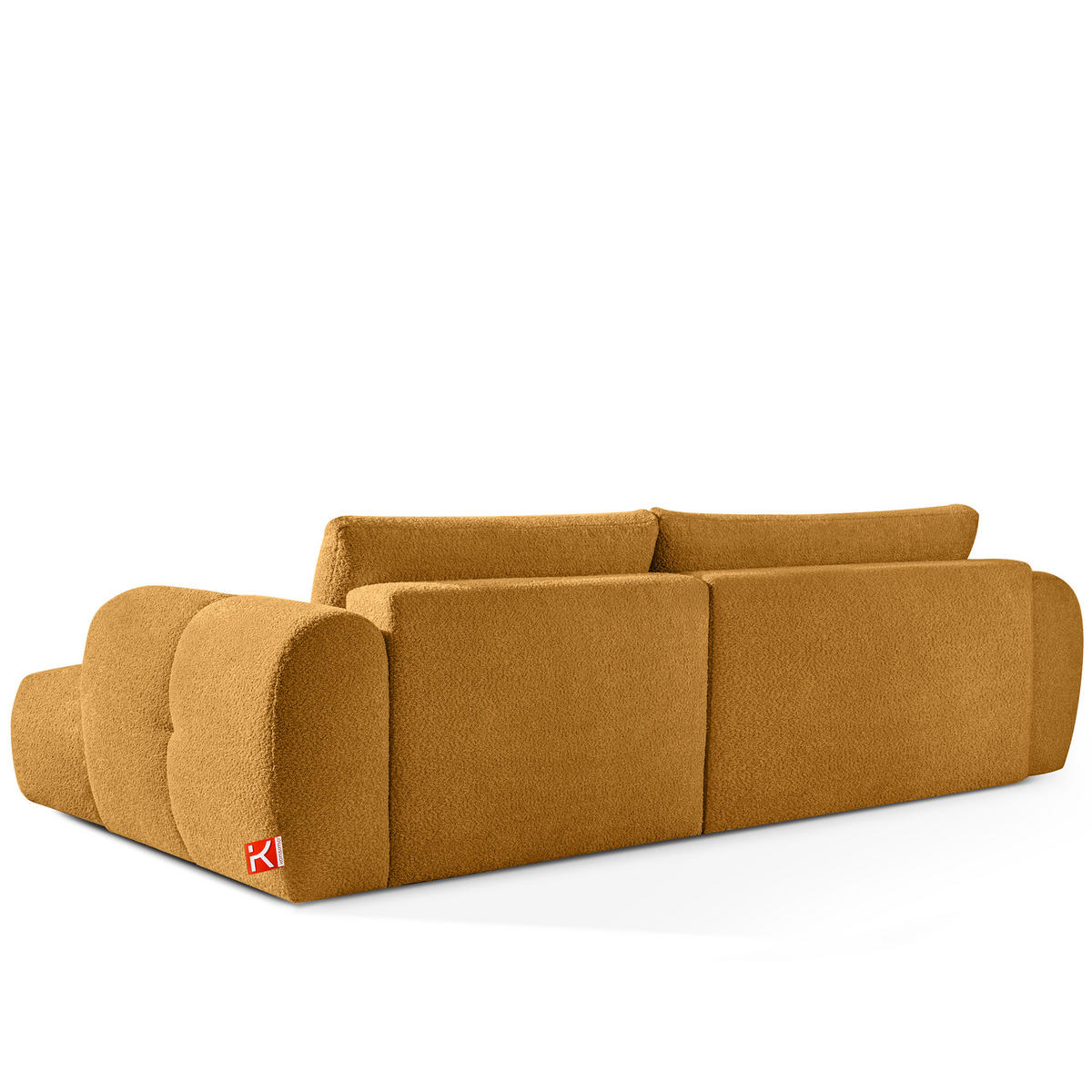 ECKSOFA LINKS LIRA, Honigfarben, Bouclé - Honig, Holz/Holzwerkstoff (295/112cm) - KONSIMO®