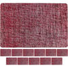 TISCHSETS Linen Rot 44 x 29 cm 12er Set - Rot, Kunststoff (43.5/28.5/0.1cm) - Ritzenhoff Breker