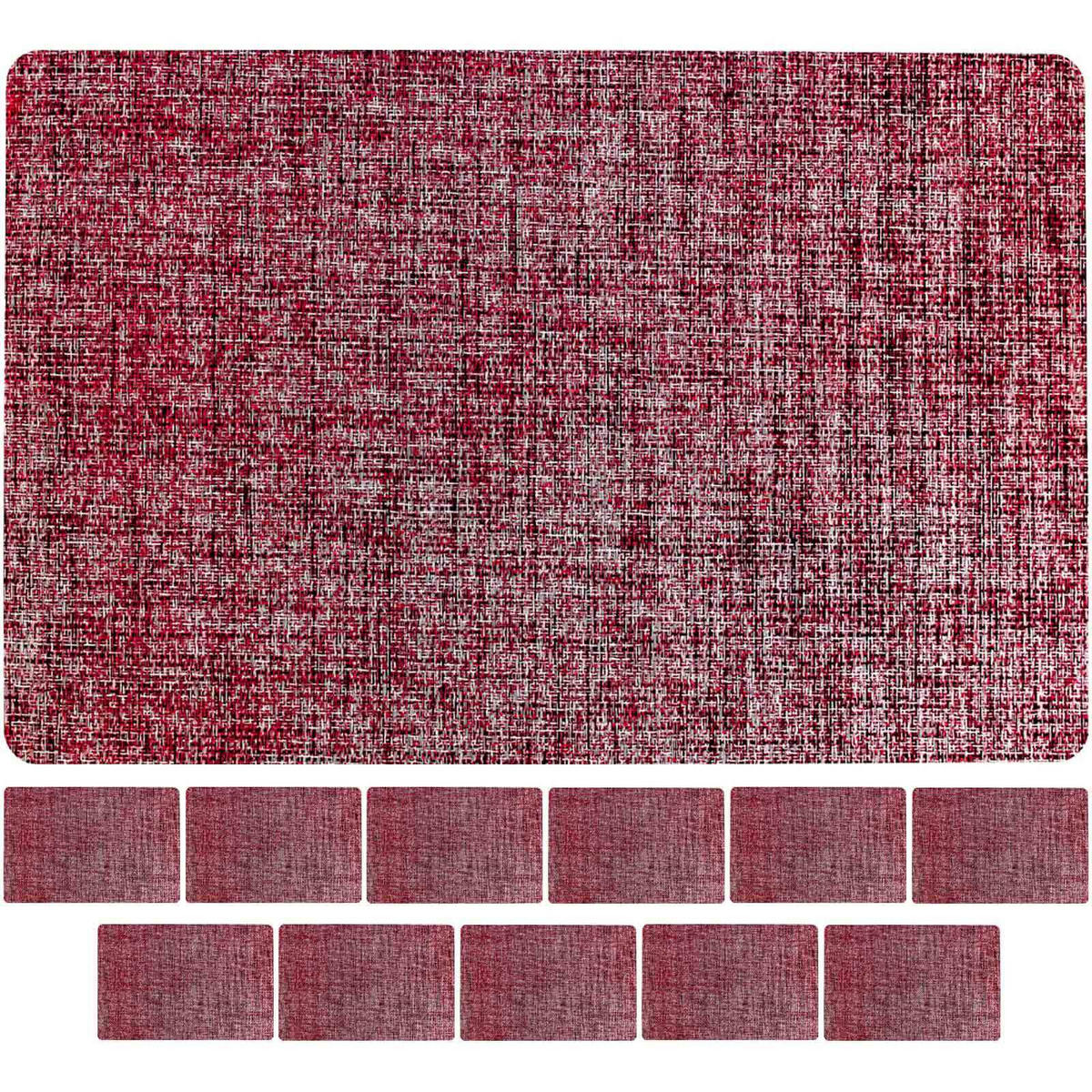 TISCHSETS Linen Rot 44 x 29 cm 12er Set - Rot, Kunststoff (43.5/28.5/0.1cm) - Ritzenhoff Breker