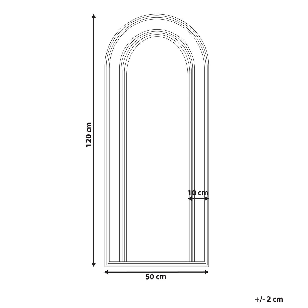 WANDSPIEGEL 50/120 cm Rattan Naturfarben Franey - Naturfarben, Naturmaterialien (50/120/2cm) - Beliani