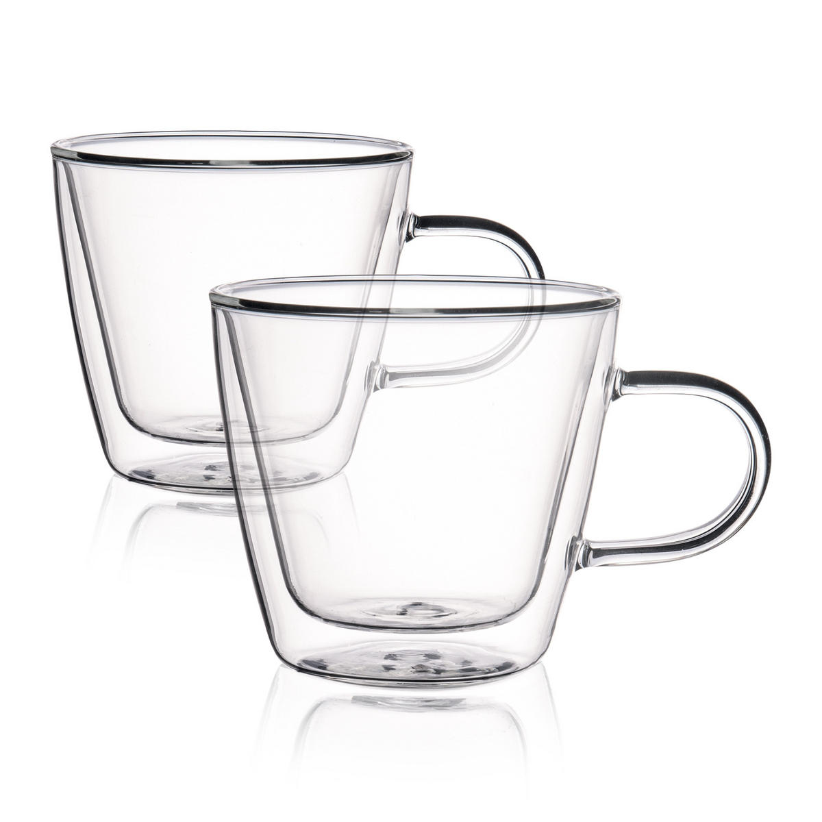 KAFFEEGLAS Cembra 0,28 l 2er-Set - Transparent, Glas (0.28L) - Homla
